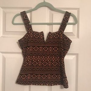 Express Aztec Black & Tan Tank Top - SM